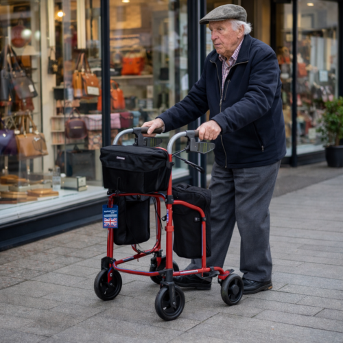 Tri-Wheel Walker and Seat