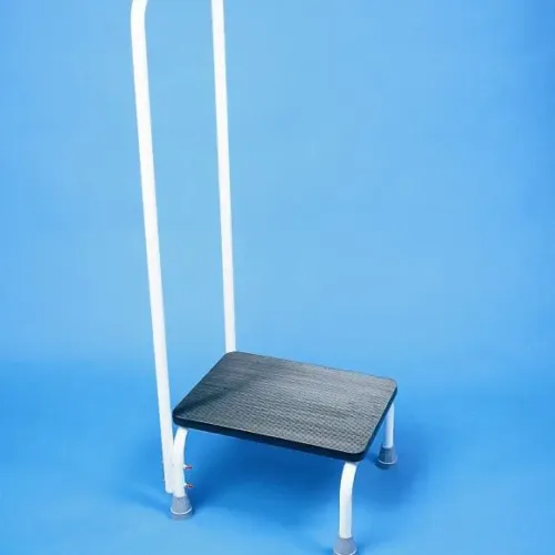 Foot Stool with Handrail & Non-Slip Rubber Feet