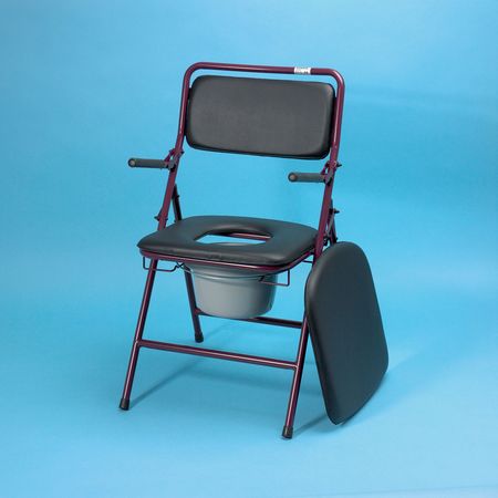 Deluxe Folding Steel Commode